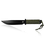 MP9 Outdoormesser Medium mit Kordelgriff OD-Green 12 cm Klinge Bild 2