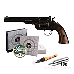 Schofield 6 Zoll CO2 Revolver Kaliber 4,5 mm Diabolos & BBs - Kugelfang-Set Bild 2