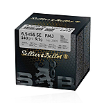 Sellier & Bellot Bchsenpatronen FMJ BT 6,5x55SE 9,1g / 140grs - 50 Stck Bild 2