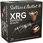 Sellier & Bellot XRG Defense .45 ACP 165grs 25 Schuss Bleifrei Bild 2