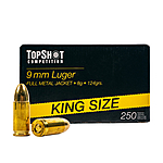 TopShot Competition 9mm FMJ 124grs King Size 250Stk Bild 2