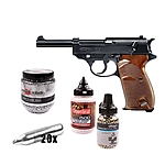 Walther P38 CO2 Pistole im Sparset mit Stahlkugeln und CO2 Kapseln Bild 2