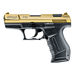 Walther P99 Schreckschuss Pistole Kaliber 9mm PAK mit 24 Karat Gold Finish