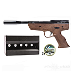 Weihrauch HW 70 Black Arrow Luftpistole Knicklauf Federdruck 4,5mm Diabolo Holzoptik Plinking Se Bild 2