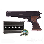 Weihrauch HW 75 Luftpistole Vorkompression 4,5mm Diabolo schwarz Super Plinking-Set Bild 2