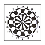 Zielscheibenauflage Darts 60 cm Papier