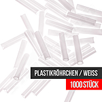 weie Plastikrhrchen fr Kugelfang / Schiebude / 1000 Stck Bild 2