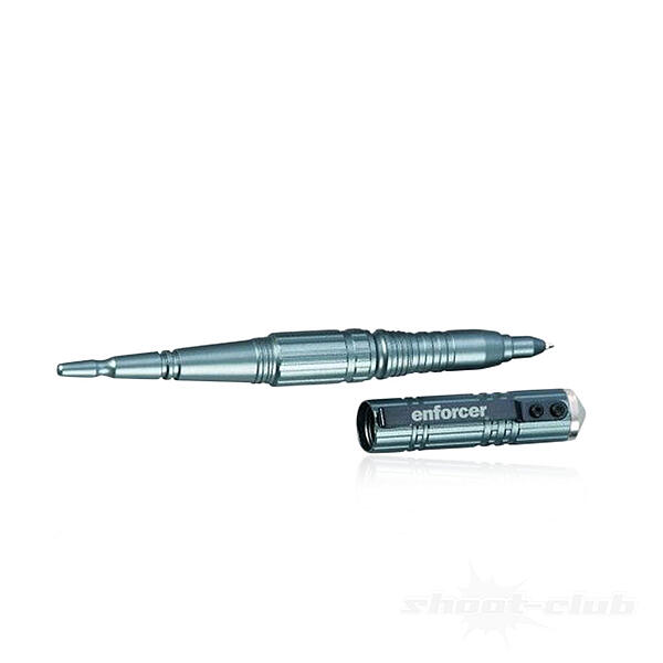 Enforcer Tactical Pen mit Federdruck Glasbrecher Farbe Grey