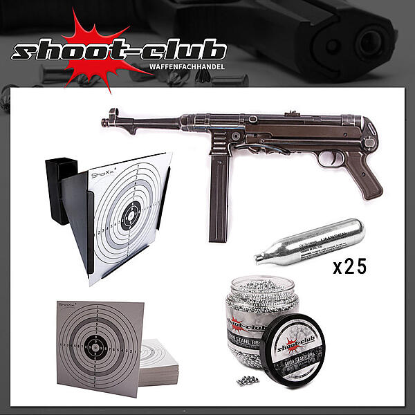 Mp40 German Legacy Edition Shoot Club Co2 Komplett Set Just some plinking with my umarex mp40 6mm airsoft gun. mp40 german legacy edition shoot club co2 komplett set