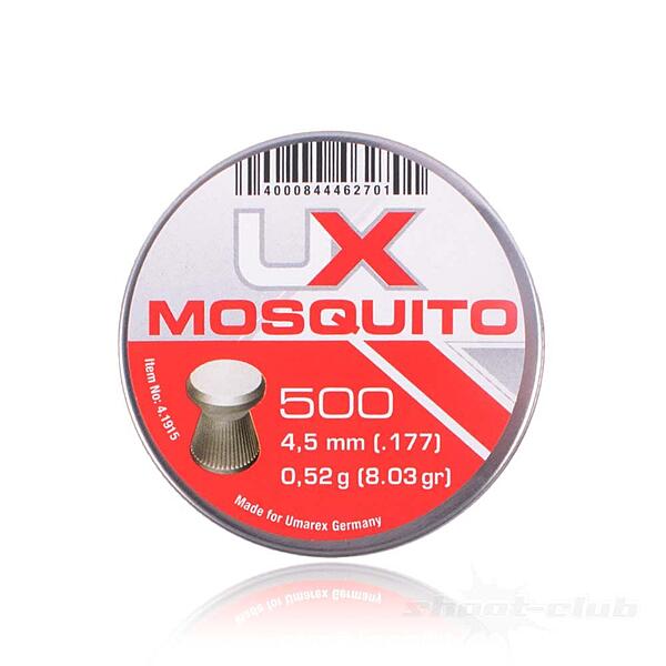 500 Umarex Mosquito Diabolos Diabolo 4,5mm Flachkopf für Luftgewehr Luftpistole
