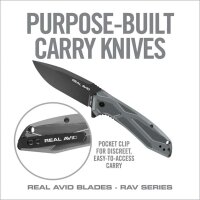 Real Avid RAV-2 Assisted Opener Messer schwarz grau