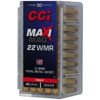 CCI Maxi-Mag TMJ .22WMR 40Grs. 50 Schuss Kleinkaliber Munition Jagd