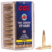 CCI TNT Green HP .17HMR 16Grs. 50 Schuss Kleinkaliber...