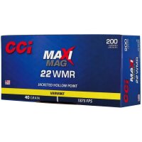 CCI Maxi-Mag JHP .22WMR 40Grs. 200 Schuss Kleinkaliber Munition Jagd