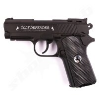 Colt Defender CO2 Pistole 4,5mm Stahl-BBs schwarz - Zielscheiben-Set