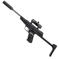 Diana LP 8 Magnum Luftpistole Knicklauf Federdruck 4,5mm schwarz Tactical Kugelfang Set