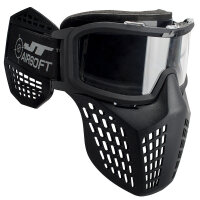 JT Delta 3 Airsoftmaske Black - Singleglas Clear