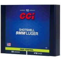 CCI Shotshell 53grs Nr. 12 9mm Luger 10 Schuss Pistolen...