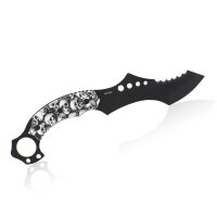MP9 Karambit White Skulls Kampfmesser