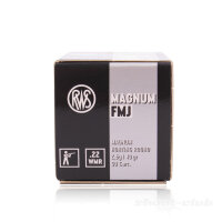 Randfeuerpatronen RWS .22 Magnum FMJ 2,6g - 50 Stk.