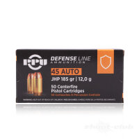 PPU JHP Pistolenmunition .45ACP 185 grs 50 Stk